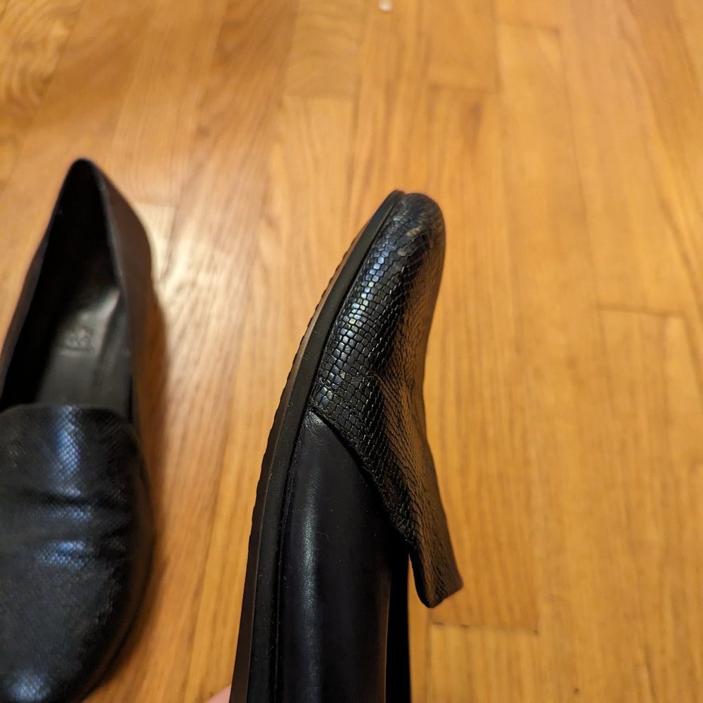 Ecco Touch Flats. Blue-black Snakeskin uppers. Women Size 41 (US 9.5) - Picture 7 of 9